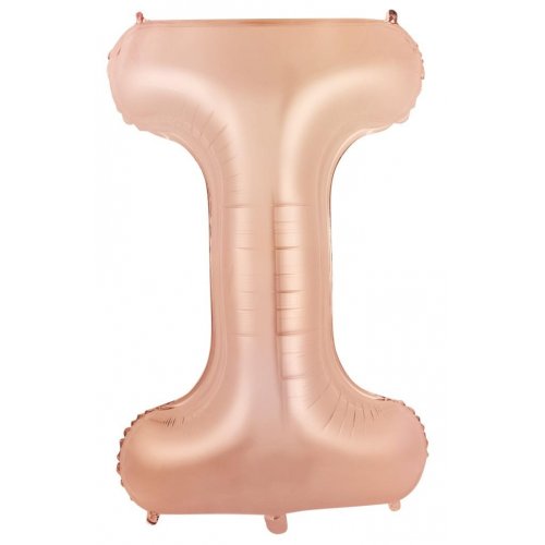 Letter I Foil Balloon 86cm - Rose Gold