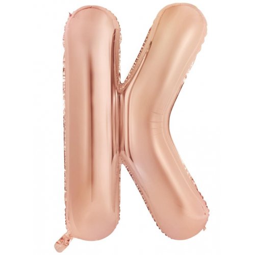 Letter K Foil Balloon 86cm - Rose Gold