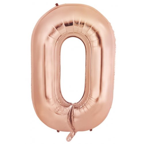 Letter O Foil Balloon 86cm - Rose Gold