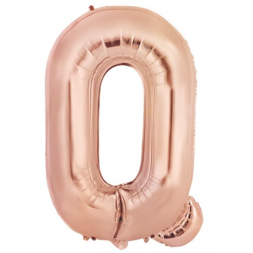 Letter Q Foil Balloon 86cm - Rose Gold