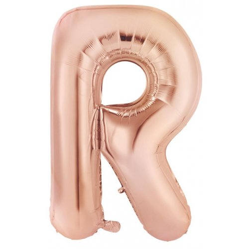 Letter R Foil Balloon 86cm - Rose Gold