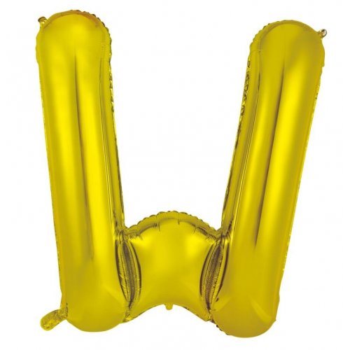 Letter W Foil Balloon 86cm - Gold