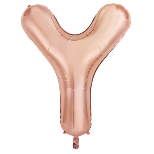Letter Y Foil Balloon 86cm - Rose Gold