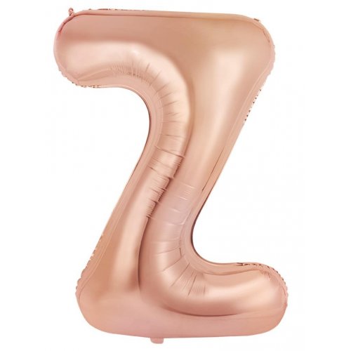 Letter Z Foil Balloon 86cm - Rose Gold
