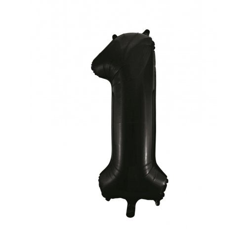 Number 1 Foil Balloon - Black