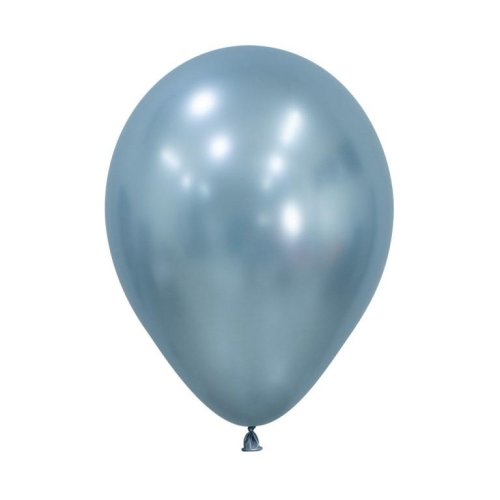30cm (11 Inch) Silk Artic Blue Latex Balloons