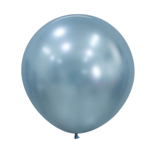 60cm Silk Artic Blue Latex Balloons