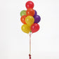 10 Helium Balloons Bouquet Bright Multicolor